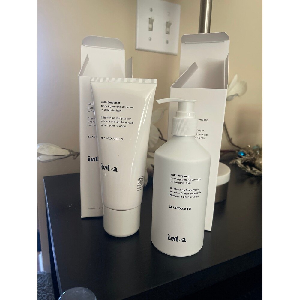 iota Brightening Body Wash & Lotion Bundle (Mandarin Bergamot) NWT